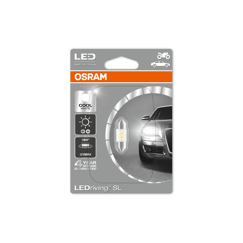 LED 12V SV8,5-8 10x31mm OSRAM blister 1pc LED 12V SV8,5-8 10x31mm OSRAM blister 1pc