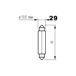 žárovka 24V 5W SV 8,5 10x41mm