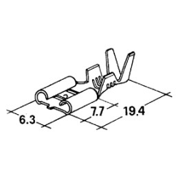 Connector 6.3 mm 1-2.5 mm...