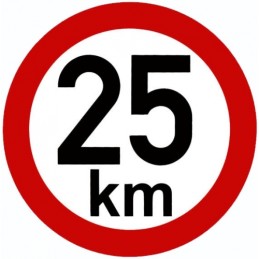 Sticker speed of 25 km
