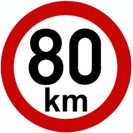 Speed ​​sticker 80 km