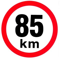 Sticker speed 85 km