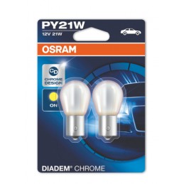 blister 12V 21W BAU15s DIADEM CHROME 2pcs (PY21W)